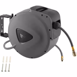 Description générale Cet enrouleur de tuyau à air comprimé portable est l'outil parfait pour votre atelier et votre garage. G ...