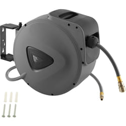 Tectake - Enrouleur de tuyau à air comprimé avec tambour raccord rapide ¼ pouce