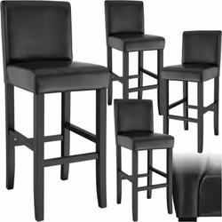 Créez un espace convivial avec notre lot de 4 chaises de bar tectake. Les tabourets de bar sont dotés de repose-pieds intégré ...