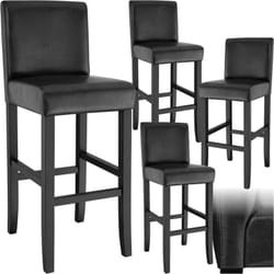 Tabouret de bar Revêtement en cuir synthétique Hauteur d'assise 76 cm