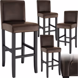 Créez un espace convivial avec notre lot de 4 chaises de bar tectake. Les tabourets de bar sont dotés de repose-pieds intégré ...