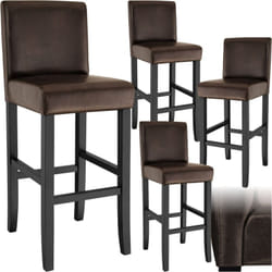 Tabouret de bar Revêtement en cuir synthétique Hauteur d'assise 76 cm