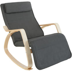 Fauteuil à bascule Avec des accoudoirs, cadre en bois de bouleau avec un Rembourrage confortable et coussin