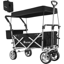 Chariot de jardin et de transport pliable avec toit