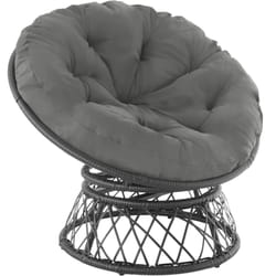TecTake 403552 chaise d'extérieur Polyester, Acier Noir