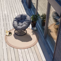 TecTake 403553 chaise d'extérieur Polyester, Acier Gris