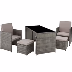 TecTake 403562, Gris, 2 siège(s), Adultes et enfants, Garçon/Fille
