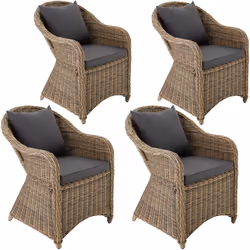 TecTake 403573, Marron, 4 siège(s), Adultes et enfants, Garçon/Fille