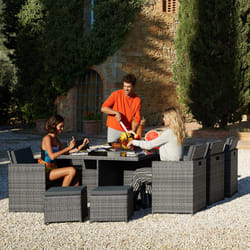 TecTake 403641 ensemble de meubles de jardin Gris