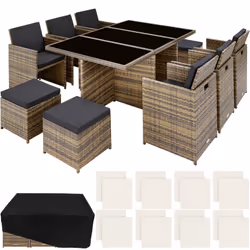 TecTake 403642 ensemble de meubles de jardin Marron