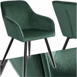 Notre chaise élégante rembourrée tectake effet velours ajoutera une touche glamour dans votre maison. Les différents revêteme ...