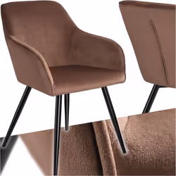 Description générale Notre chaise élégante rembourrée effet velours ajoutera une touche glamour à votre intérieur. Disponible ...