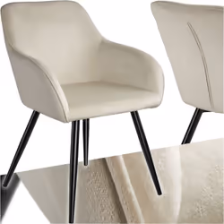 Description générale Notre chaise élégante rembourrée effet velours ajoutera une touche glamour à votre maison. Disponible da ...