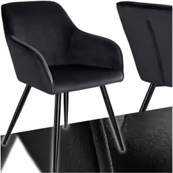Notre chaise élégante rembourrée tectake effet velours ajoutera une touche glamour dans votre maison. Les différents revêteme ...
