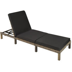 TecTake 403686 chaise de plage Marron Polyester, Acier