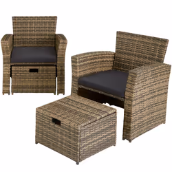TecTake 403719, Marron, 4 siège(s), Adultes et enfants, Garçon/Fille