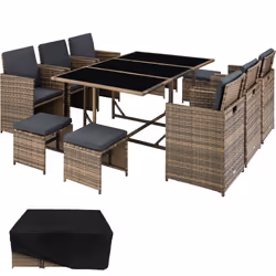 TecTake 403731, Marron, 10 siège(s), Adultes et enfants, Garçon/Fille
