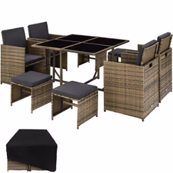 TecTake 403735, Marron, 8 siège(s), Adultes et enfants, Garçon/Fille