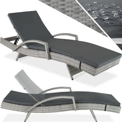 Bain de soleil en rotin avec cadre en aluminium Résistant aux rayons uv
