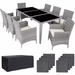 TecTake 403752 ensemble de meubles de jardin Gris