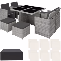 TecTake 403756, Gris, 8 siège(s), Adultes et enfants, Garçon/Fille