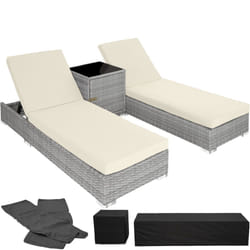 TecTake 403770 ensemble de meubles de jardin Gris