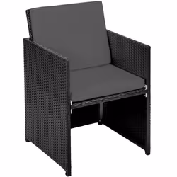 TecTake 403819 ensemble de meubles de jardin Noir