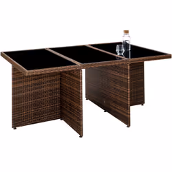 TecTake 403820, Noir, Marron, 10 siège(s), Adultes et enfants, Garçon/Fille