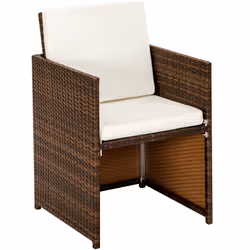 TecTake 403820 ensemble de meubles de jardin Noir, Marron