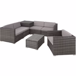 TecTake 403829, Gris, Polyester, Polyuréthane, Acier