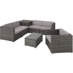 TecTake 403829 ensemble de meubles de jardin Gris