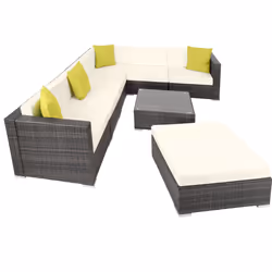 TecTake 403838 canapé 7 siège(s) Gris