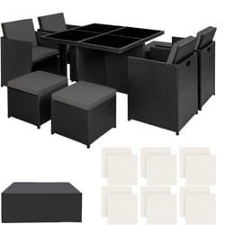 TecTake 403844 ensemble de meubles de jardin Noir