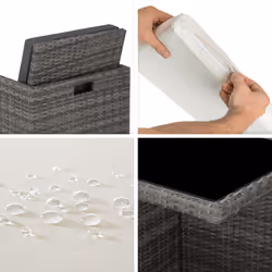 TecTake 403846 ensemble de meubles de jardin Gris - Vue supplémentaire 6