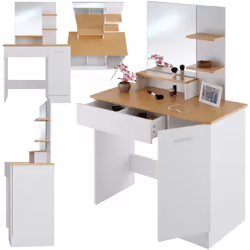 Description générale Cette coiffeuse moderne est l'élément parfait pour votre chambre ou votre dressing. Avec son design épur ...