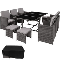 TecTake 403867 ensemble de meubles de jardin Gris