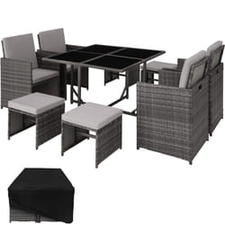 TecTake 403901 ensemble de meubles de jardin Gris