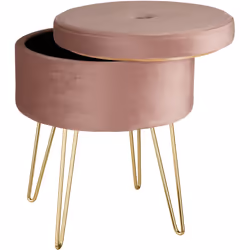 TecTake 403953, Rose, Polyester, Acier, Panneaux MDF