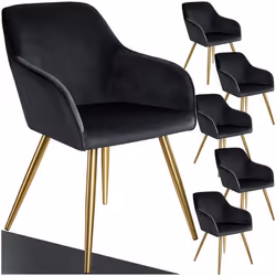 TecTake 404016, Noir, Or, 6 siège(s)