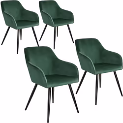 TecTake 404027, Noir, Vert, 4 siège(s)