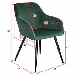 TecTake 404027 Ensemble de meubles de salle à manger Noir, Vert