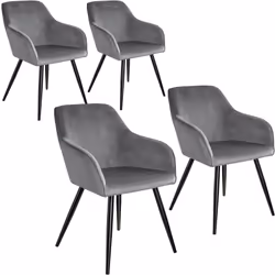 TecTake 404035, Gris, 4 siège(s)