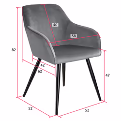 TecTake 404035 Ensemble de meubles de salle à manger Gris
