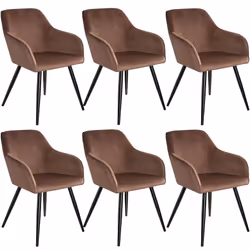 TecTake 404044, Noir, Marron, 6 siège(s)