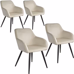 TecTake 404047, Noir, 4 siège(s)