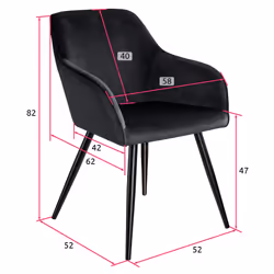 TecTake 404051 Ensemble de meubles de salle à manger Noir