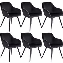 TecTake 404052, Noir, 6 siège(s)