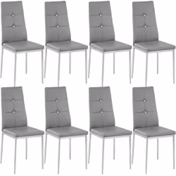TecTake 404124, Gris, 8 siège(s)