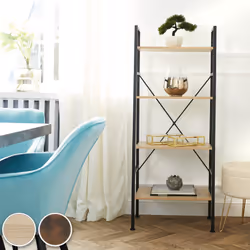 TecTake 404146 étagères Acier, Panneaux MDF Bois