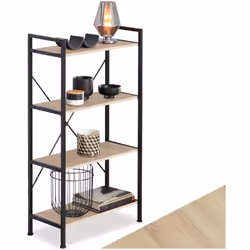L'étagère LEEDS tectake de style industriel est à la fois une bibliothèque moderne et un meuble pratique pour votre intérieur ...